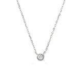 925 Silver Square CZ Pendant Long Chain Necklace Rock Punk Women Jewelry