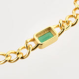 925 Sterling Silver Green Zircon Charm Pendant Bracelet