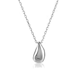 925 Silver Water Drop Pendant Charm Necklace Long Chain Jewelry