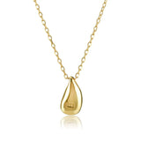 925 Silver Water Drop Pendant Charm Necklace Long Chain Jewelry