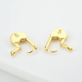 925 Silver Lock Coeur Hoops Piercing Heart Clips Jewelry