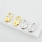 925 Silver Lock Coeur Hoops Piercing Heart Clips Jewelry