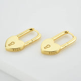 925 Silver Lock Coeur Hoops Piercing Heart Clips Jewelry