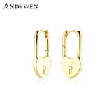 925 Silver Lock Coeur Hoops Piercing Heart Clips Jewelry