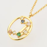 925 Silver 12 Zodiacs Pisces Virgo Pendant Necklace