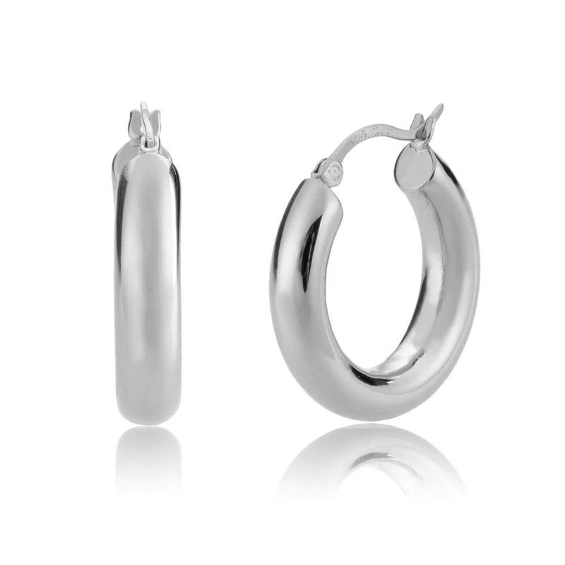 15mm Sterling Silver Hoops Piercing Jewelry