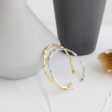 925 Silver Twist Chain Bangle Bracelet for Women
