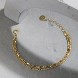 925 Silver Horoscope Chain Bracelet Punk Bangle