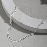 925 Silver Horoscope Chain Bracelet Punk Bangle