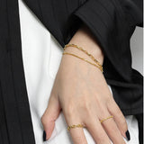 925 Silver Horoscope Chain Bracelet Punk Bangle