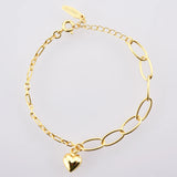 925 Silver Horoscope Heart Chain Bracelet Wedding Jewelry