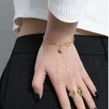 925 Silver Horoscope Heart Chain Bracelet Wedding Jewelry