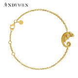 925 Silver Chameleon Motif Bracelet Bangle Women Chain Jewelry Gift