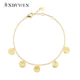 925 Sterling Silver Charm Coins Chain Bracelet Women Jewelry