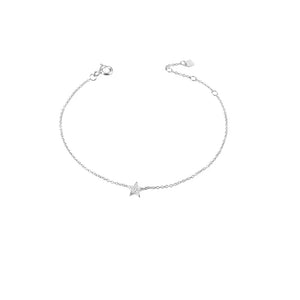925 Silver Starry Sky Sparkle Star CZ Zircon Chain Bracelet Women Jewelry