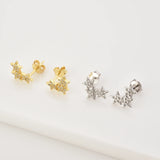 925 Silver Starry Sky Sparkle Star CZ Zircon Chain Bracelet Women Jewelry