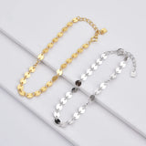 925 Silver Coins Chain Bracelet Crystal Statement Jewelry