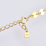 925 Silver Coins Chain Bracelet Crystal Statement Jewelry