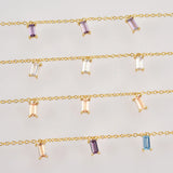 925 Silver Purple Zircon Bracelet Rock Punk Wedding Jewelry