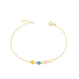 925 Silver Rainbow Smile Coin Happy Face Chain Bracelet