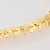 925 Silver Leafs Charm Bracelet Crystal Chain Jewelry For Girl