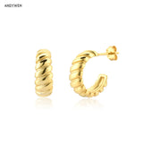 925 Sterling Silver 10.5mm Screw Twist Hoop Piercing Pendiente