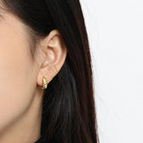925 Sterling Silver 10.5mm Screw Twist Hoop Piercing Pendiente