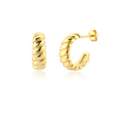925 Sterling Silver 10.5mm Screw Twist Hoop Piercing Pendiente