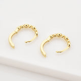 925 Silver 10mm Zircon CZ Charm Hoops Earrings Circle Women Jewelry
