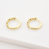 925 Silver 10mm Zircon CZ Charm Hoops Earrings Circle Women Jewelry