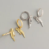 925 Silver Bird Drop Earring Animal Jewelry For Women