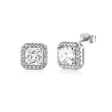 925 Silver CZ Zircon Stud Earrings for Women Gift