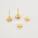 925 Silver 12 Colors Zircon CZ Stud Earring Women Jewelry Gift Clips