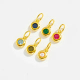 925 Silver Birthstone Zircon CZ Pendant for Necklace Bracelet DIY