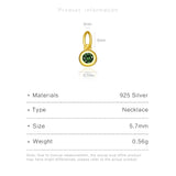925 Silver Birthstone Zircon CZ Pendant for Necklace Bracelet DIY