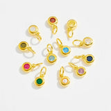 925 Silver Birthstone Zircon CZ Pendant for Necklace Bracelet DIY
