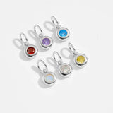 925 Silver Birthstone Zircon CZ Pendant for Necklace Bracelet DIY