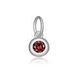925 Silver Birthstone Zircon CZ Pendant for Necklace Bracelet DIY