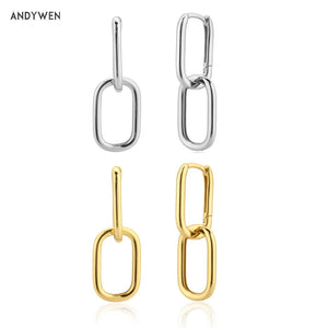 925 Silver Chain Drop Earrings Wedding Jewelry