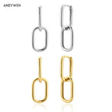 925 Silver Chain Drop Earrings Wedding Jewelry