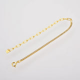 925 Silver CZ Geometric Square Chains Bracelet Women Bangle