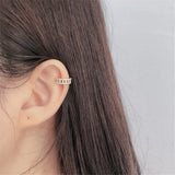 925 Sterling Silver Openwork Rock Punk Ear Cuff Women Earring