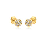 925 Silver Flower Stud Earring Piercing Punk Wedding Clips