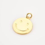 925 Silver Smile Charm Smiley Face Pendant Enamel Happy Face Necklace