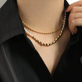 925 Sterling Silver Pearl Chain Choker Necklace Long Charm Women Wedding Jewelry