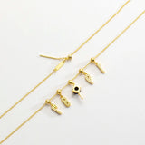 925 Sterling Silver Winter Beads Chain Key Charm Necklace