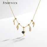925 Sterling Silver Winter Beads Chain Key Charm Necklace