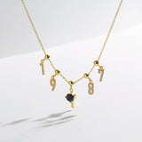 925 Sterling Silver Winter Beads Chain Key Charm Necklace