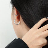 925 Silver Rock Punk Clips Ear Cuff No Piercing Earring