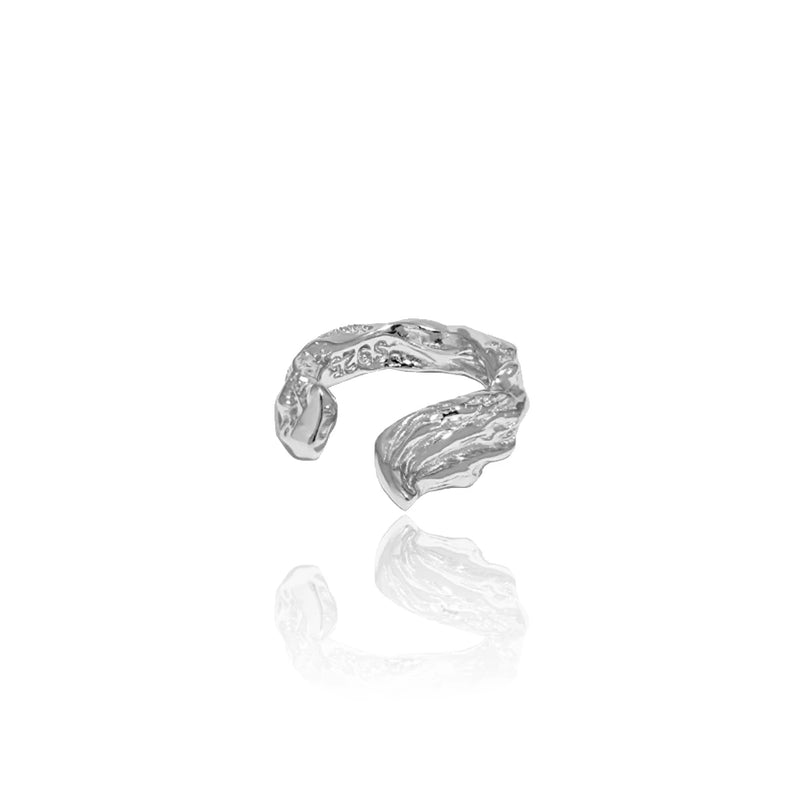 925 Silver Rock Punk Clips Ear Cuff No Piercing Earring